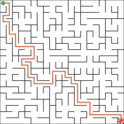 Medium 20x20 maze example