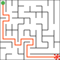 Small 10x10 maze example